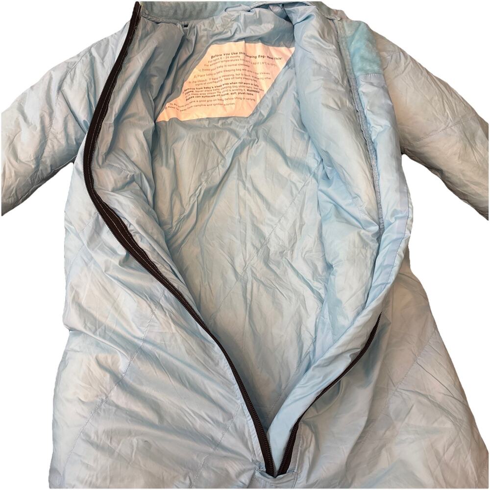 Morrison Outdoors Little Mo 20°F Down-Filled Baby Sleeping Bag for 6-24 Mos Blue - Picture 5 of 7